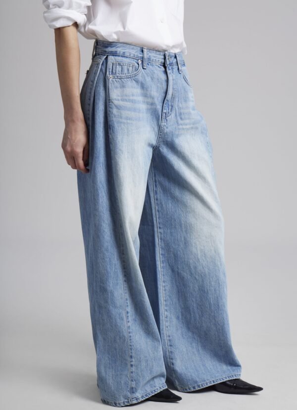 Wide Leg Jeans - Blue Wash - Image 4