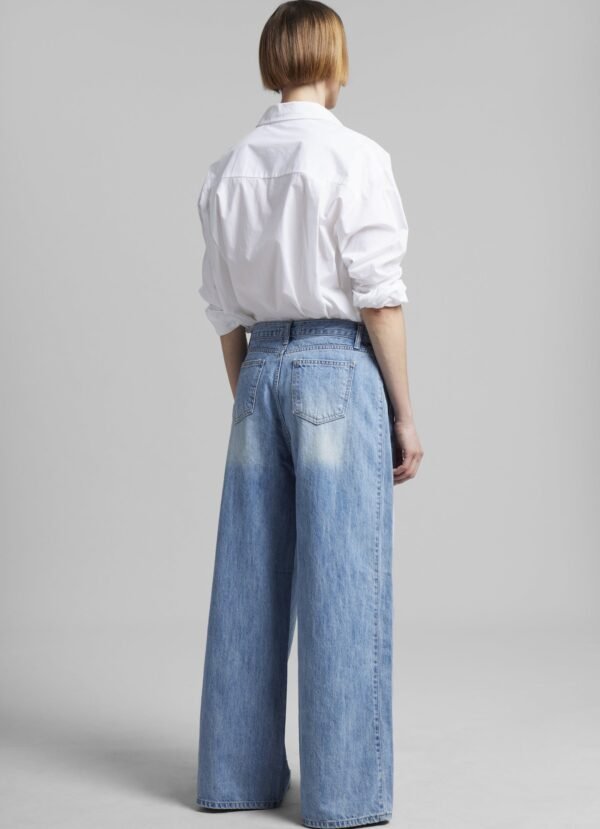 Wide Leg Jeans - Blue Wash - Image 13