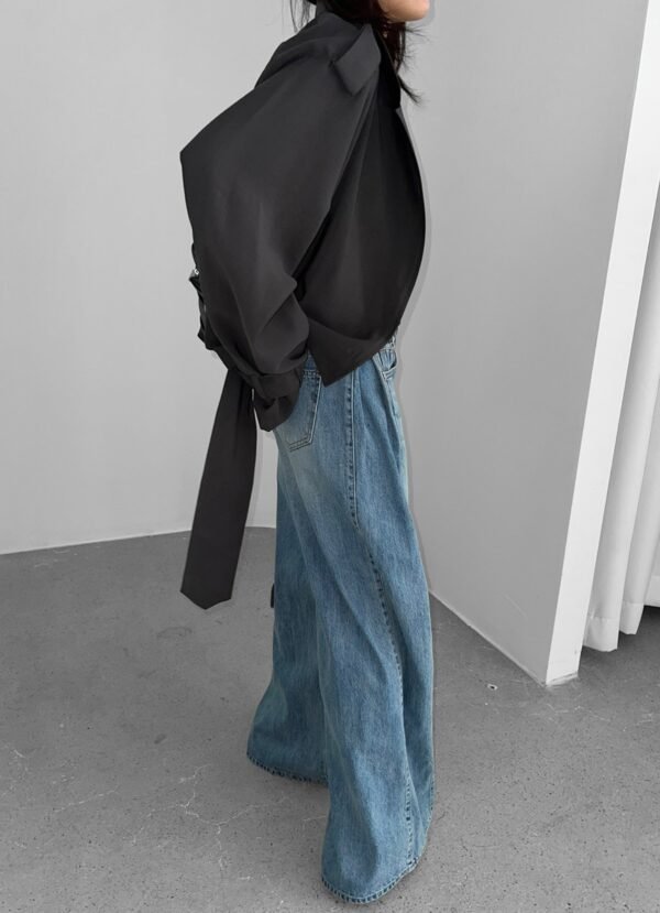 Wide Leg Jeans - Blue Wash - Image 2