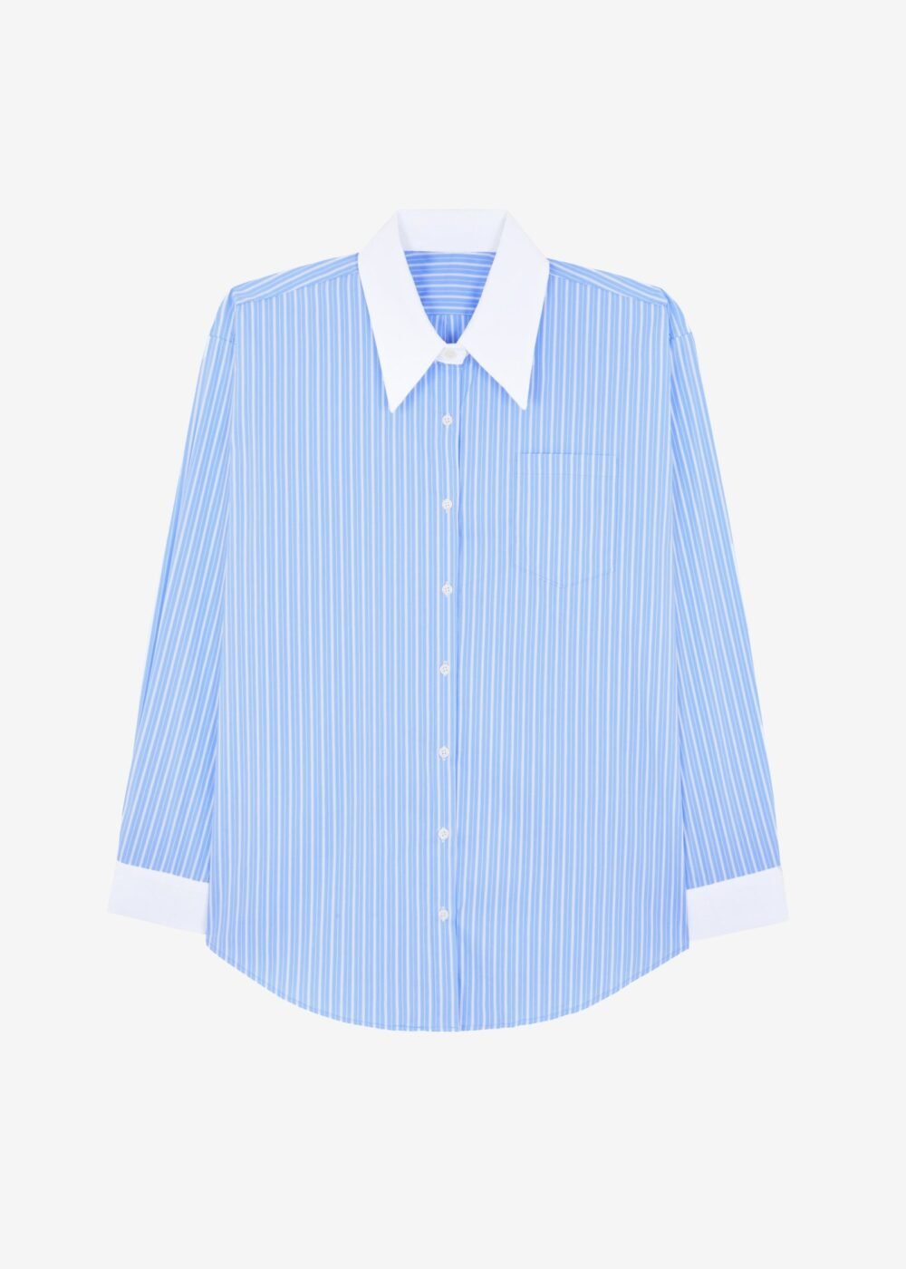 Button Up Shirt - Blue/White Stripe - Image 10