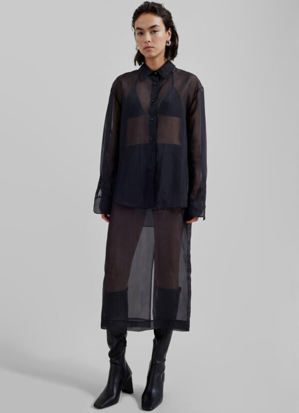 Sheer Shirt - Black - Image 7