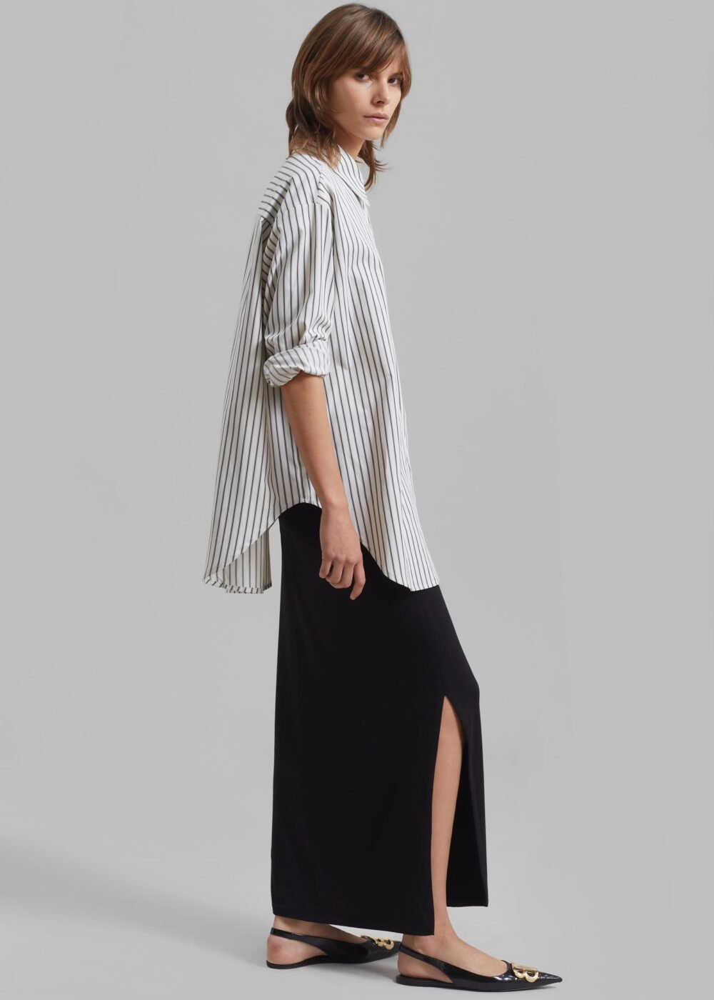 Pocket Shirt - White/Black Stripe - Image 2