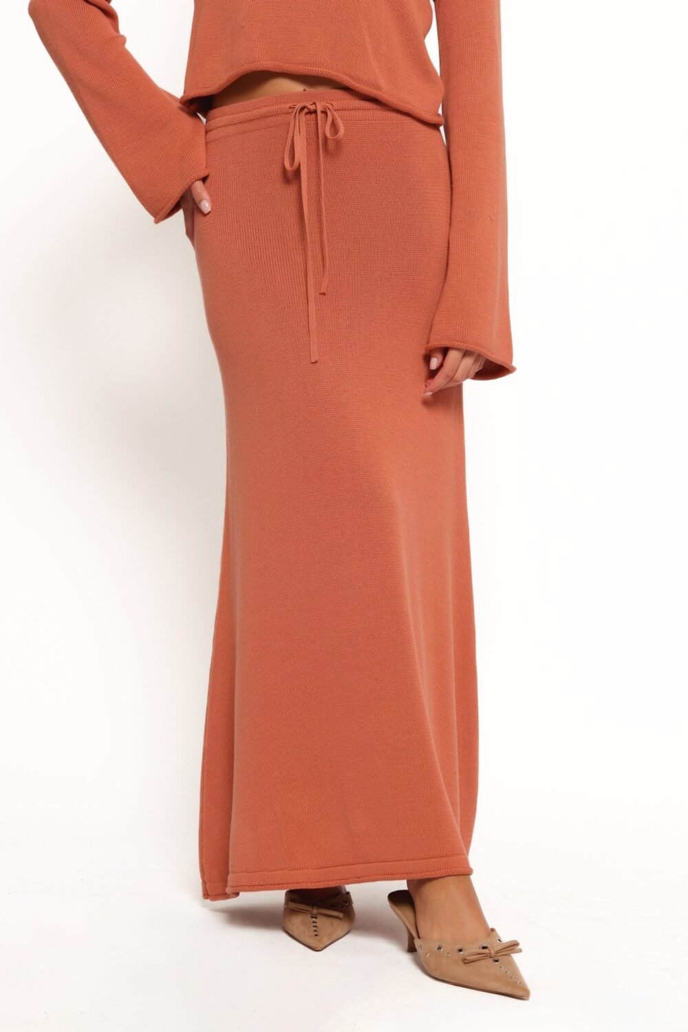 Knit Skirt - Cinnamon - Image 4