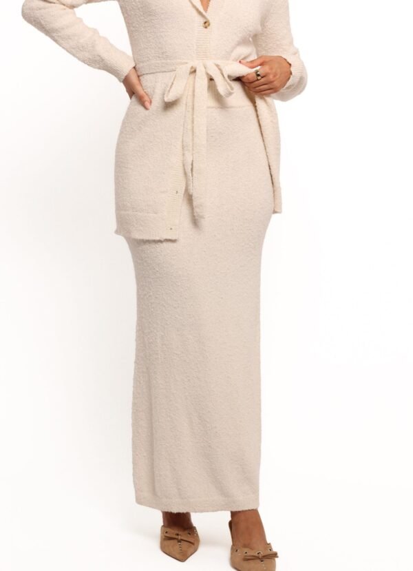 Knit Midi Skirt - White - Image 4