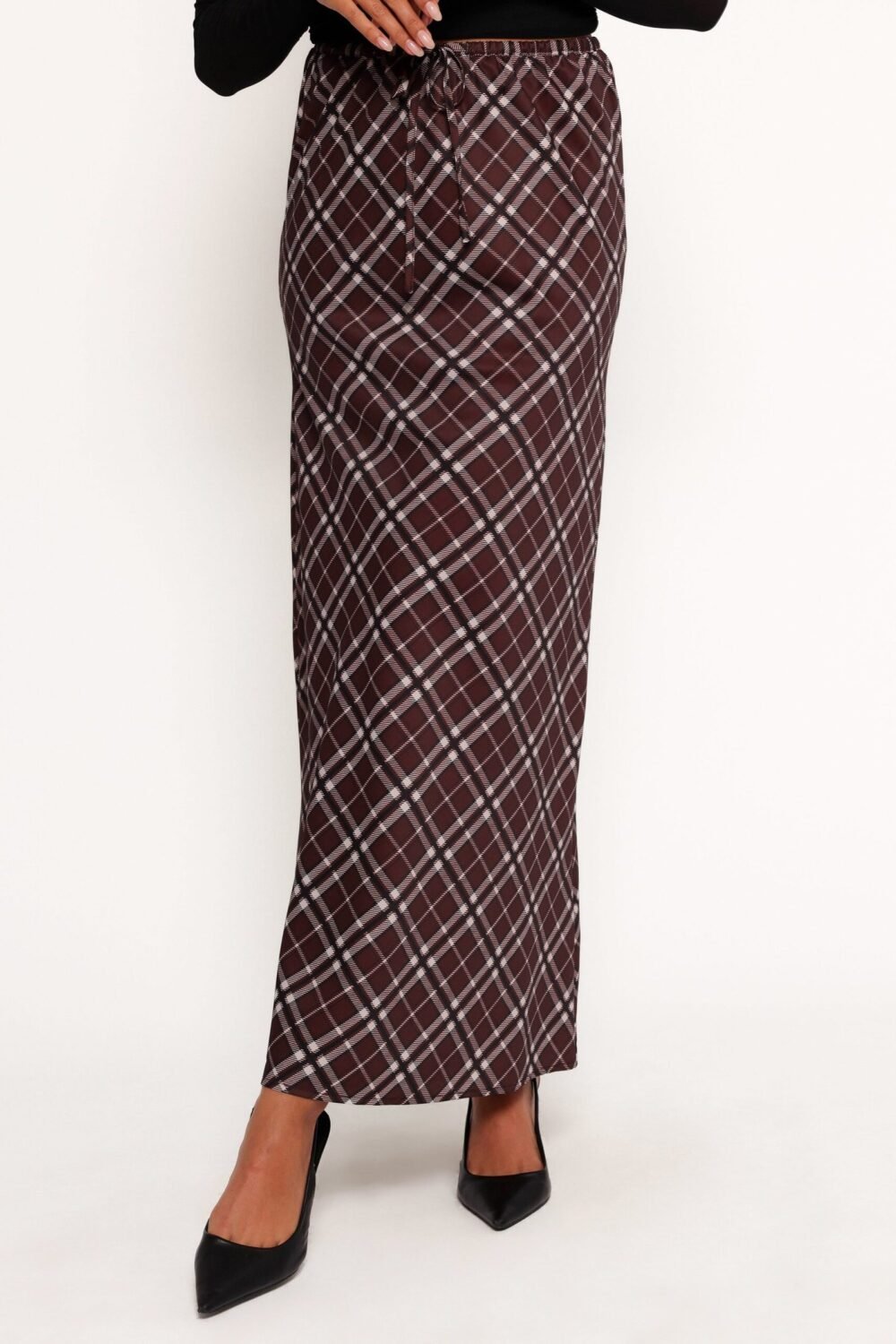 Midi Skirt - Brown Check - Image 3
