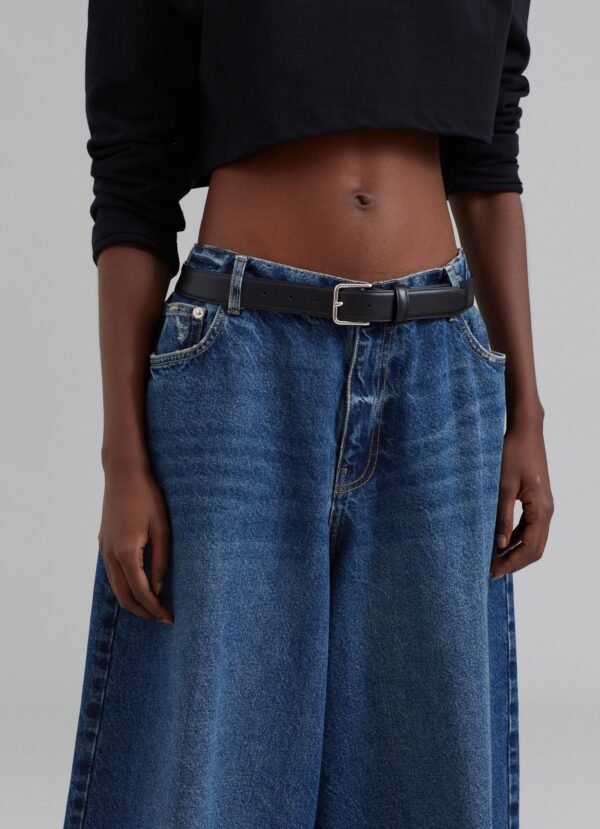 Wide Leg Jeans - Dark Blue - Image 3