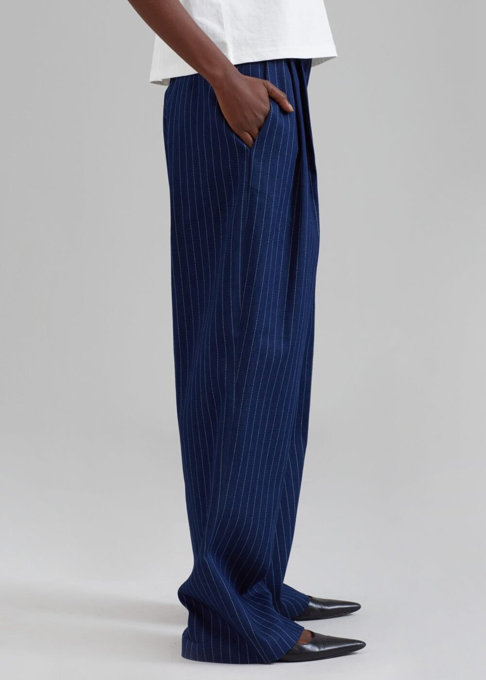 Denim Pants - Navy Pinstripe - Image 10