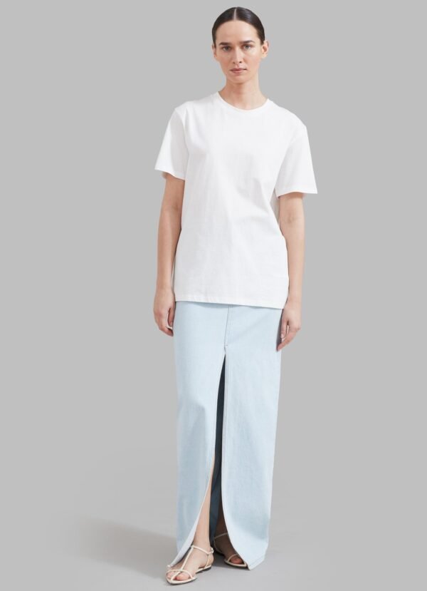 Denim Pencil Skirt - Bleached Wash - Image 3