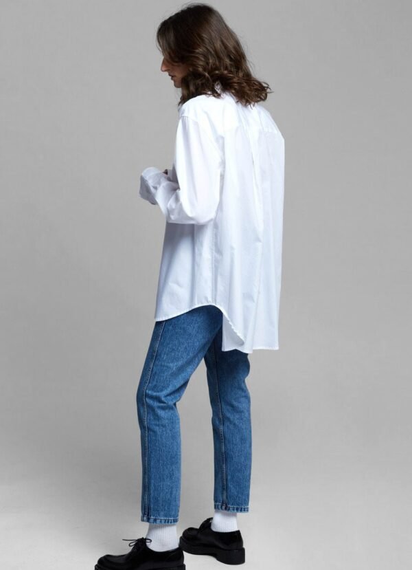 Classic Oversized Shirt - White - Image 2
