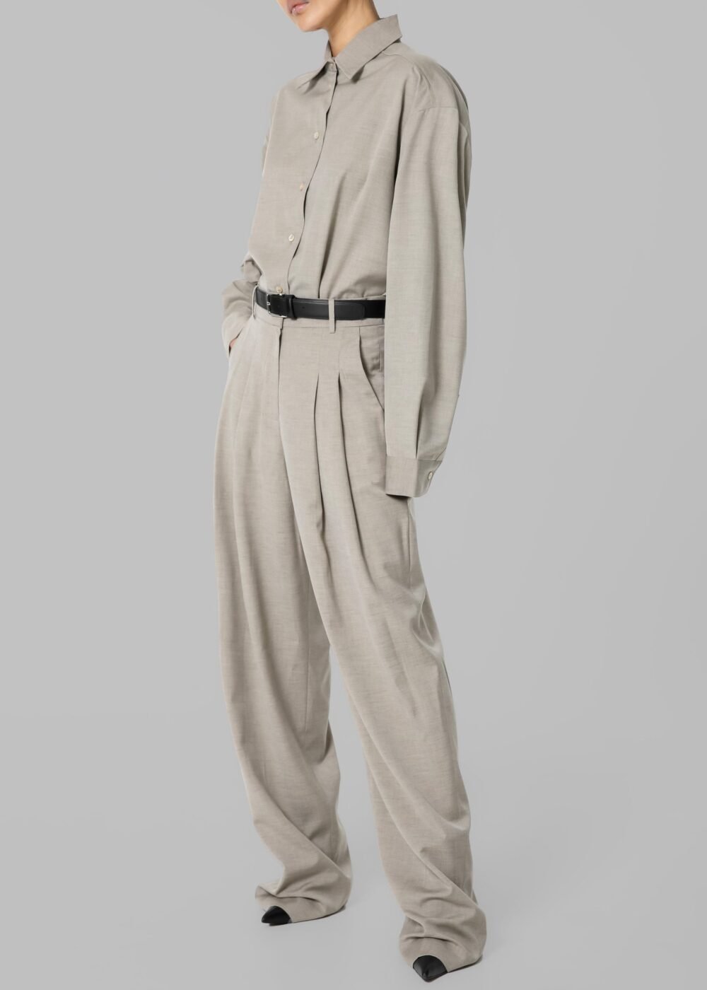 Shirt - Light Taupe Melange - Image 3