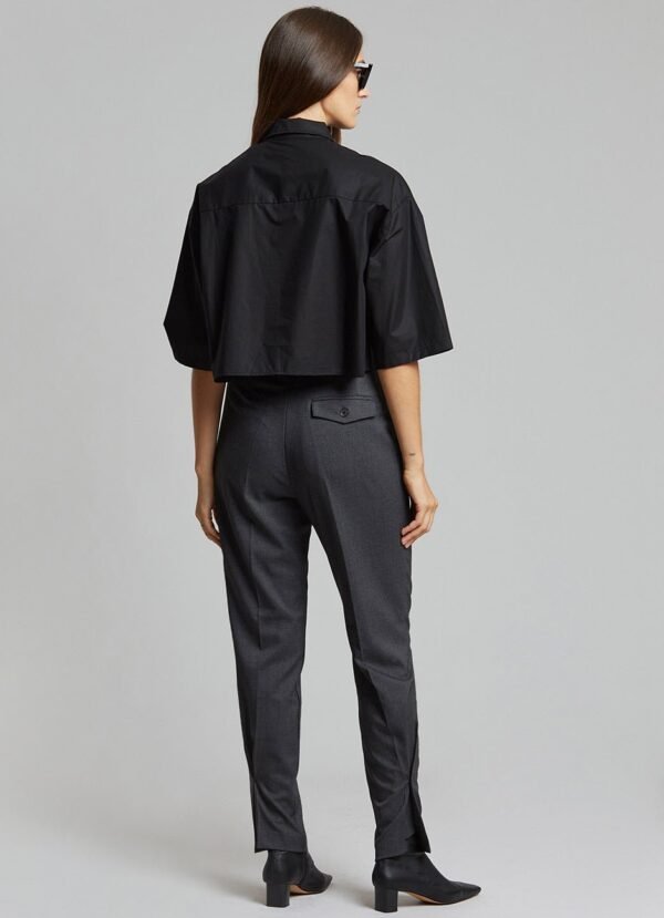 Cropped Shirt - Black - Image 8