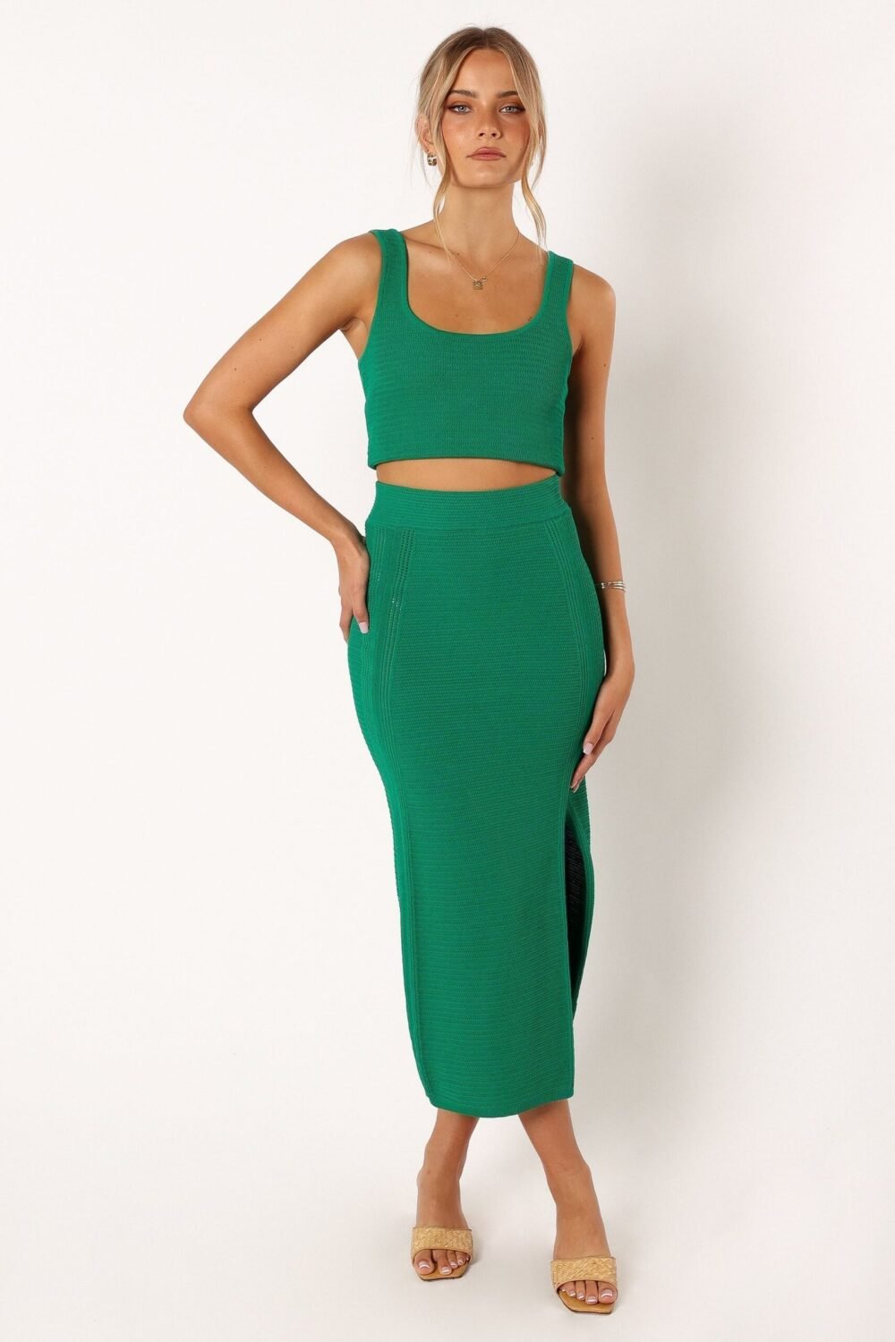 Knitted Skirt - Green