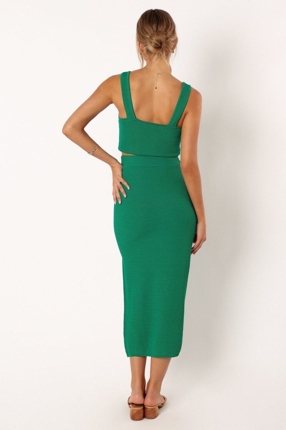 Knitted Skirt - Green - Image 4