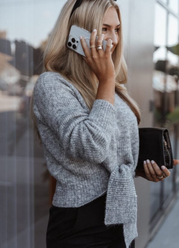 Knit Sweater - Grey - Image 2