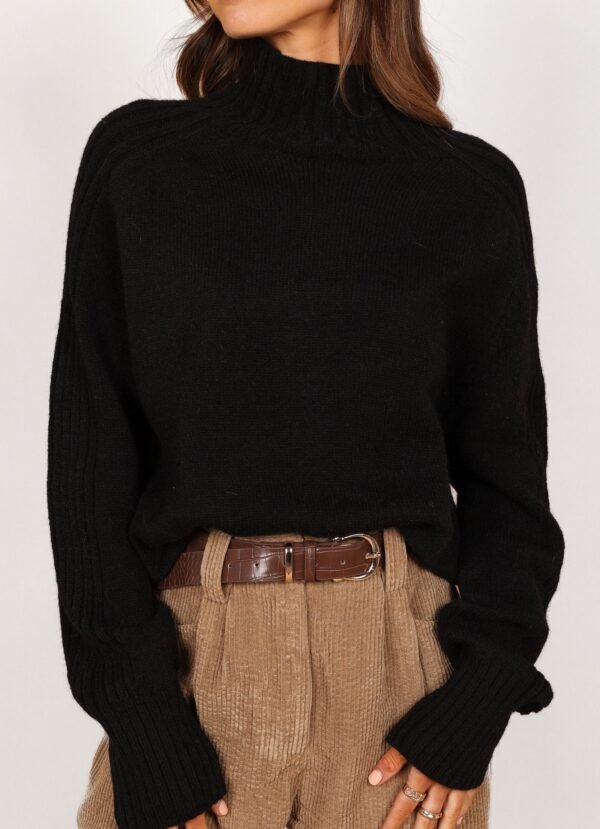 Knit Sweater - Black - Image 7