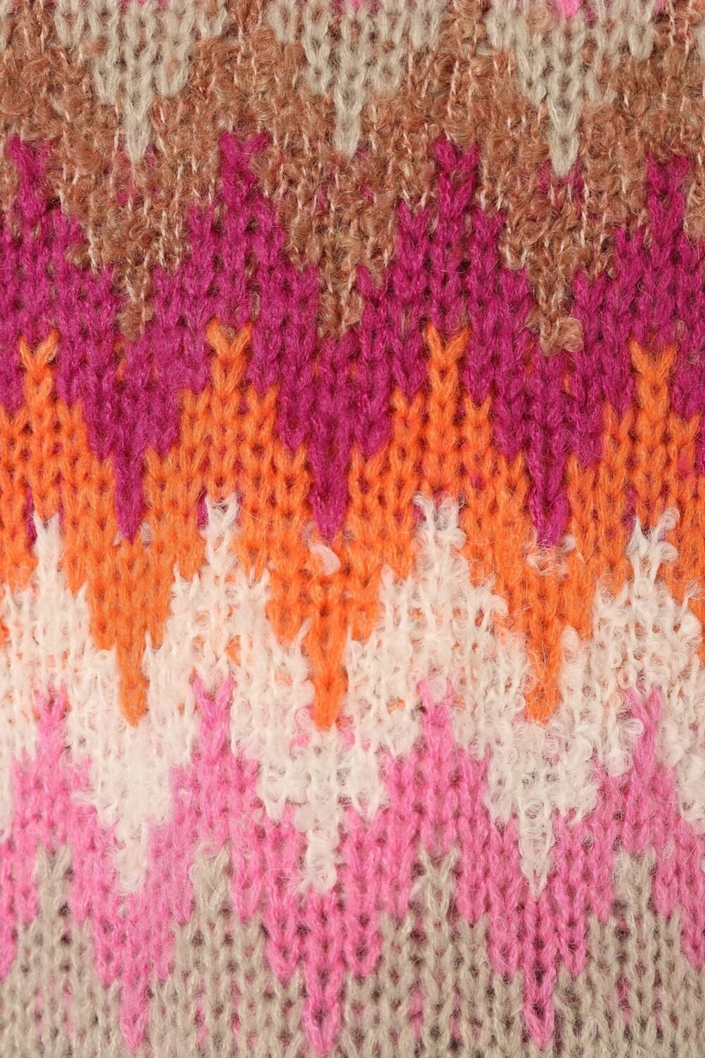 Fairisle Knit Sweater - Orange/Pink - Image 8