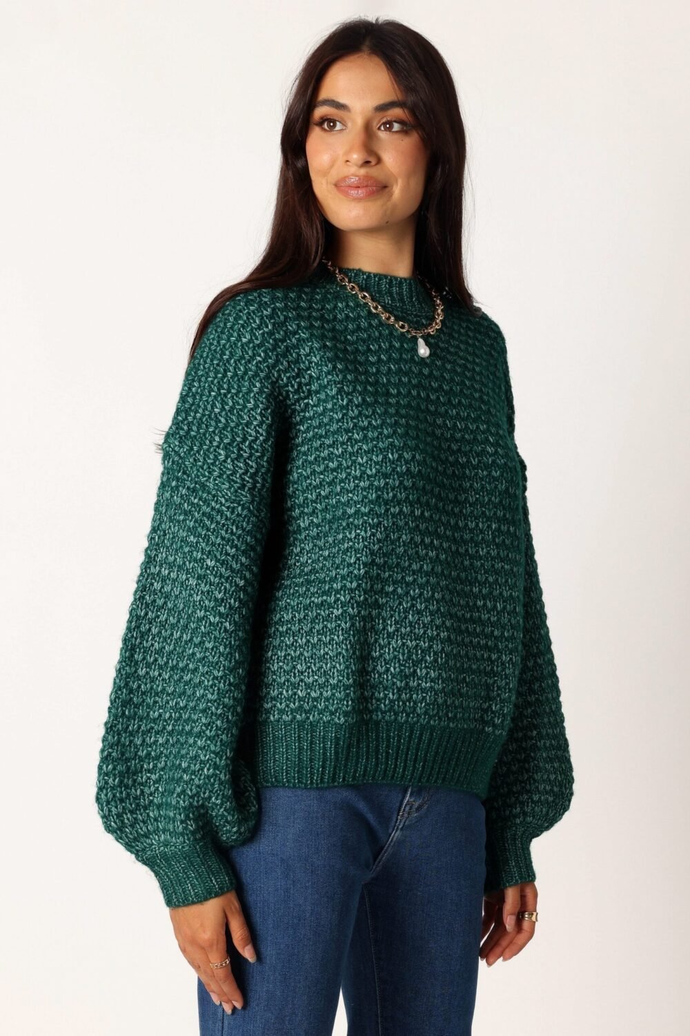 Knit Sweater - Emerald - Image 2