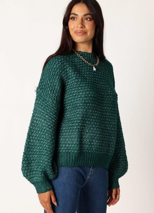 Knit Sweater - Emerald - Image 2